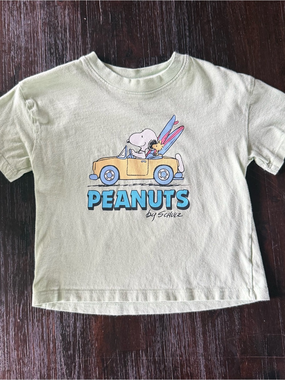 H&M Light Green Snoopy & Woodstock Tee